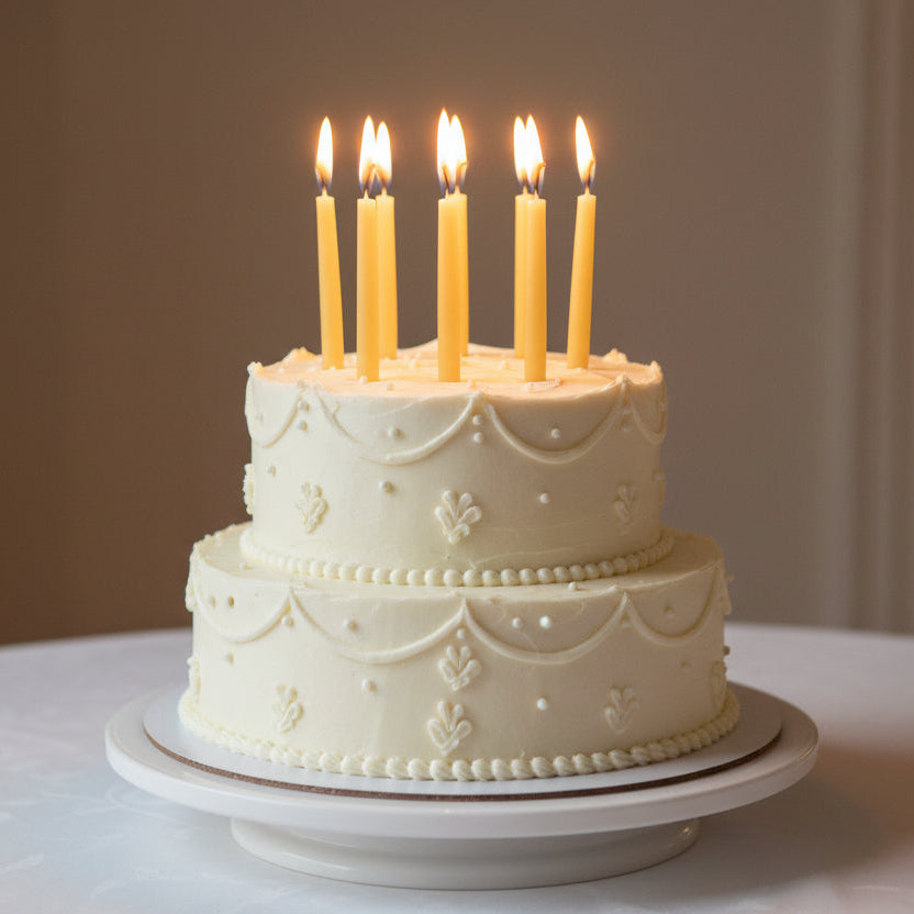 12 Beeswax Birthday Candles MINI Sticks