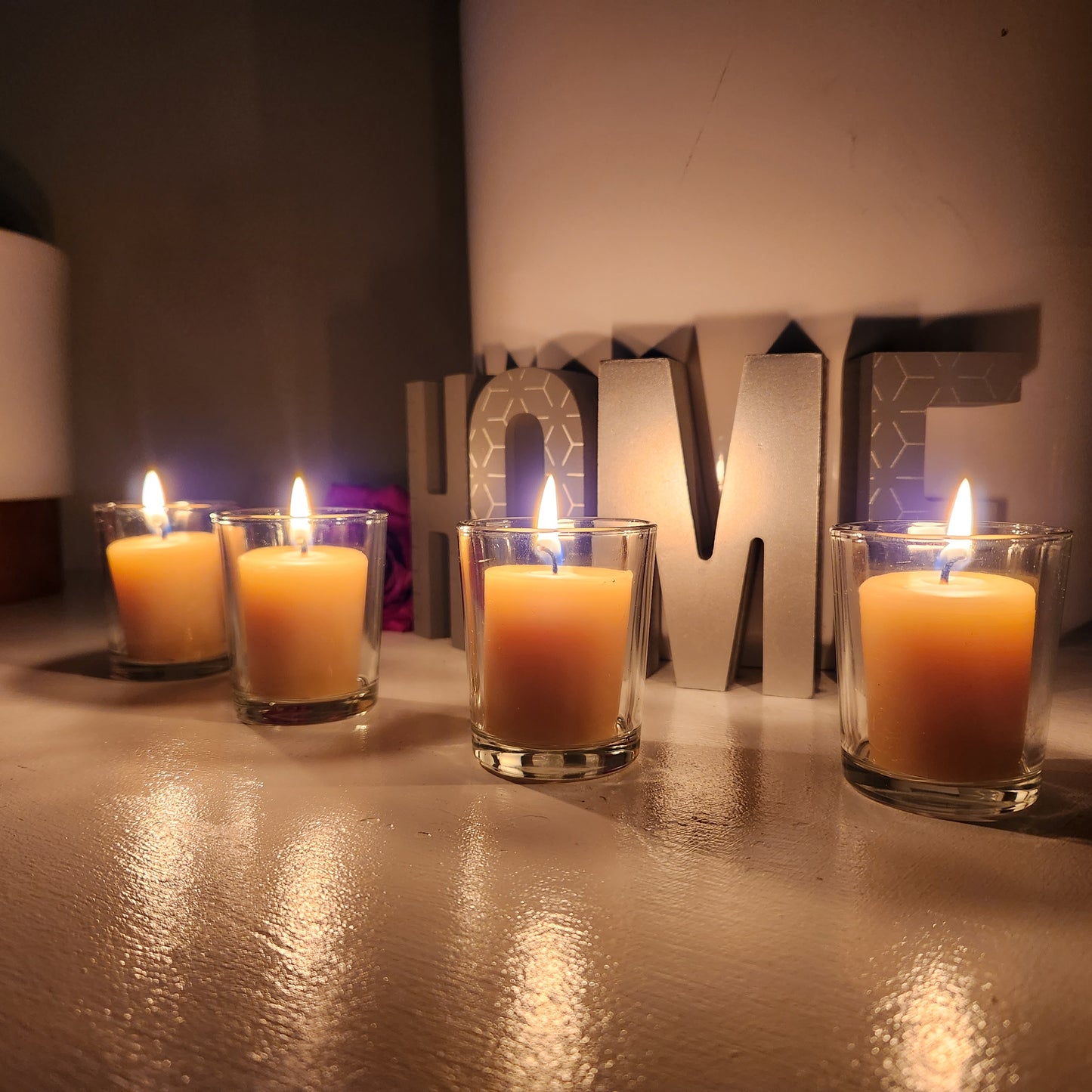 Beeswax votive refill candles