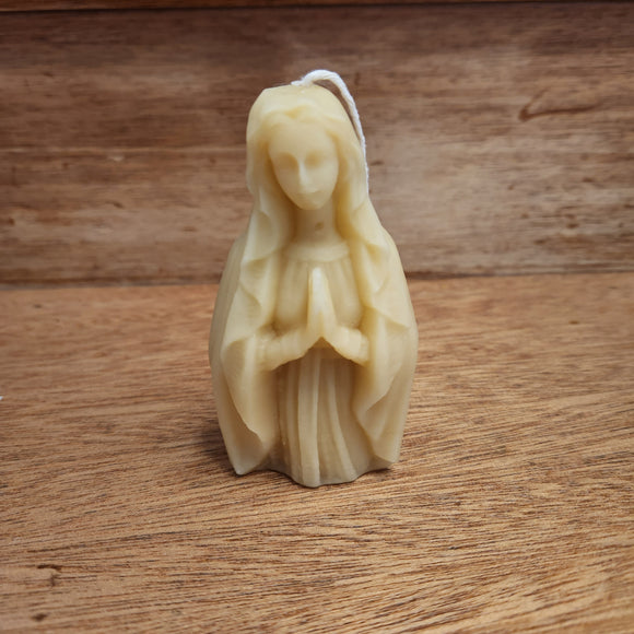 Beeswax blessed Virgin Mary statue | candle