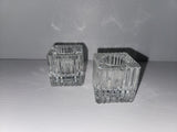Bundle pack - Glass candle holders with beeswax tapers