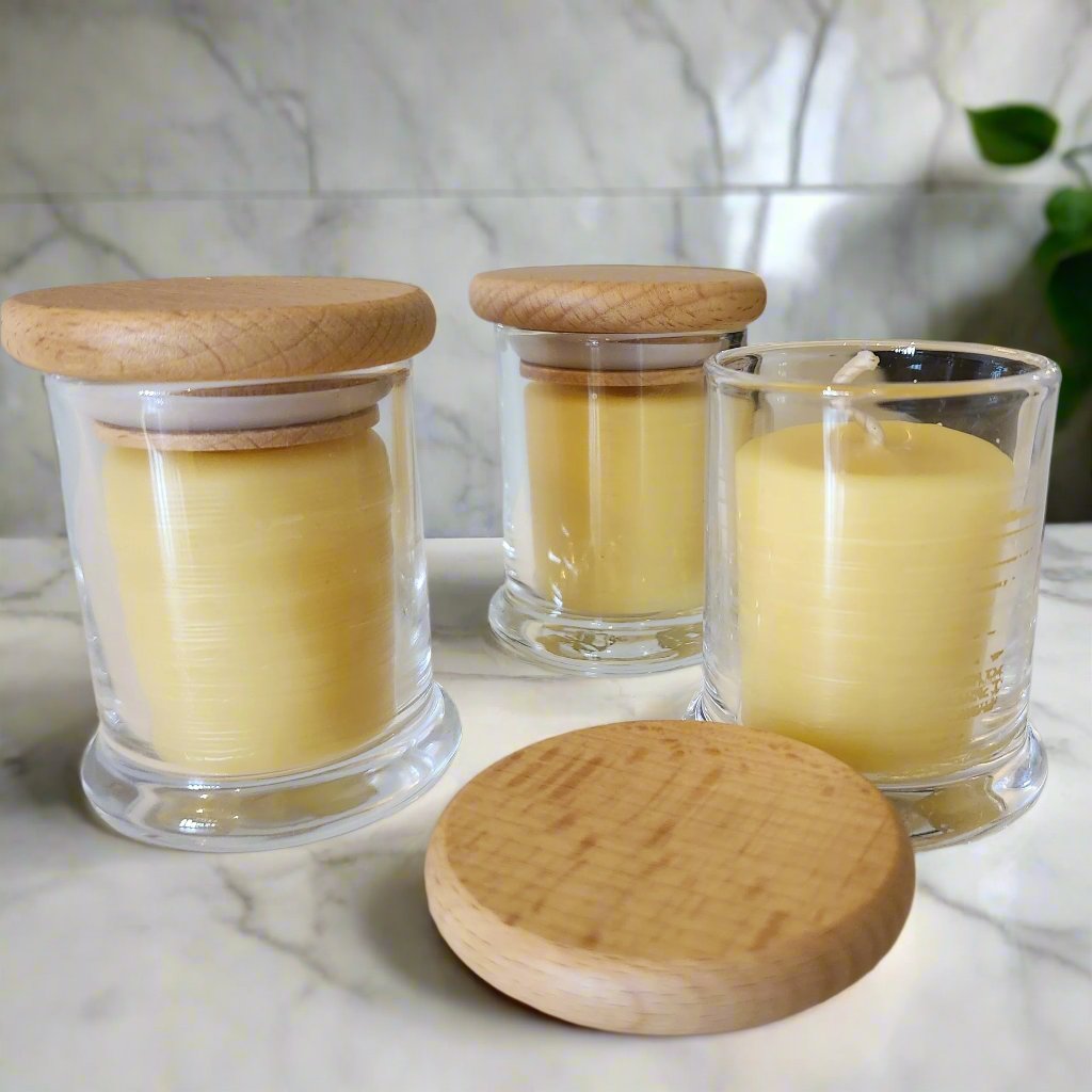 Beeswax mini container candles - 12 hour burn