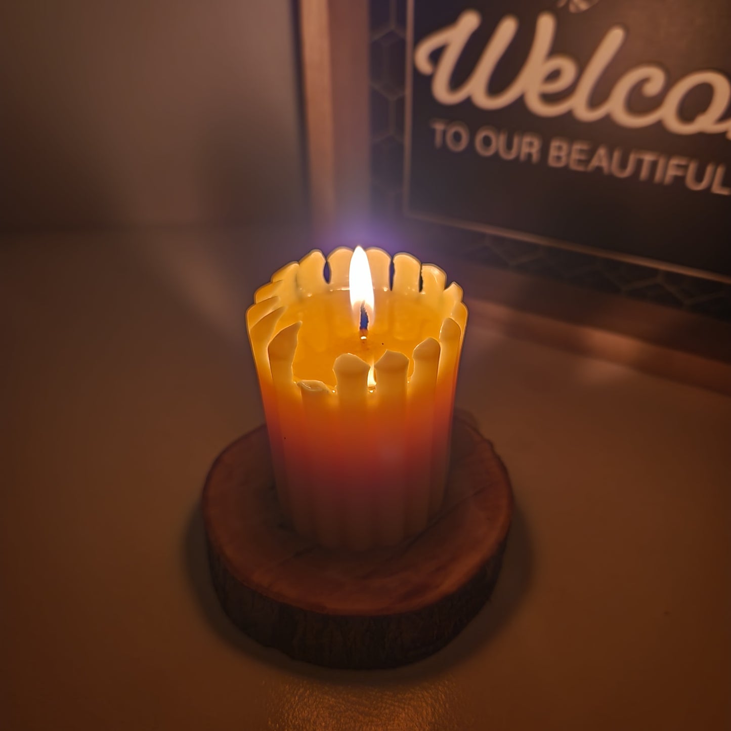 Beeswax Circus Pillar - short