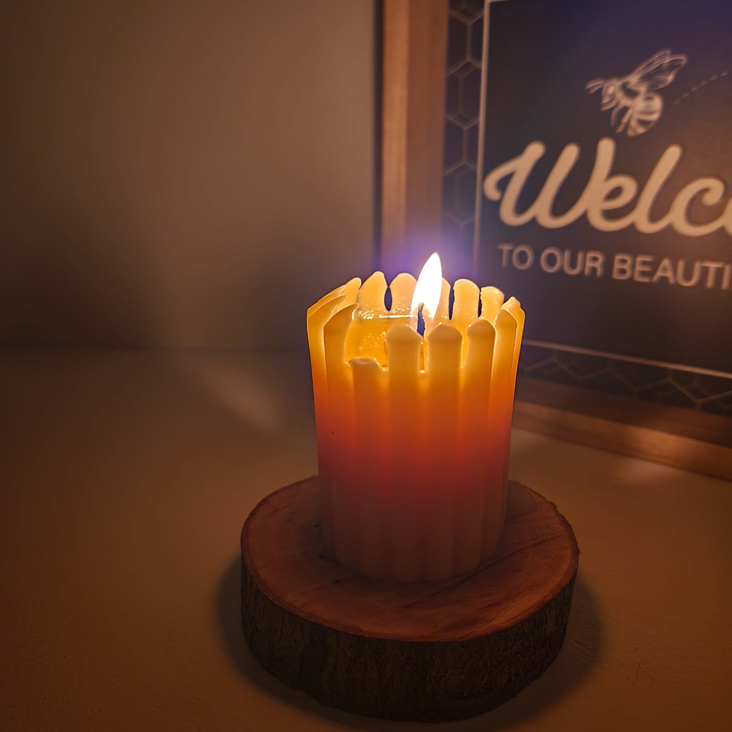 Beeswax Circus Pillar - short