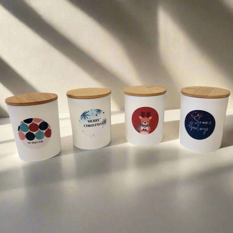 Christmas scented beeswax candles