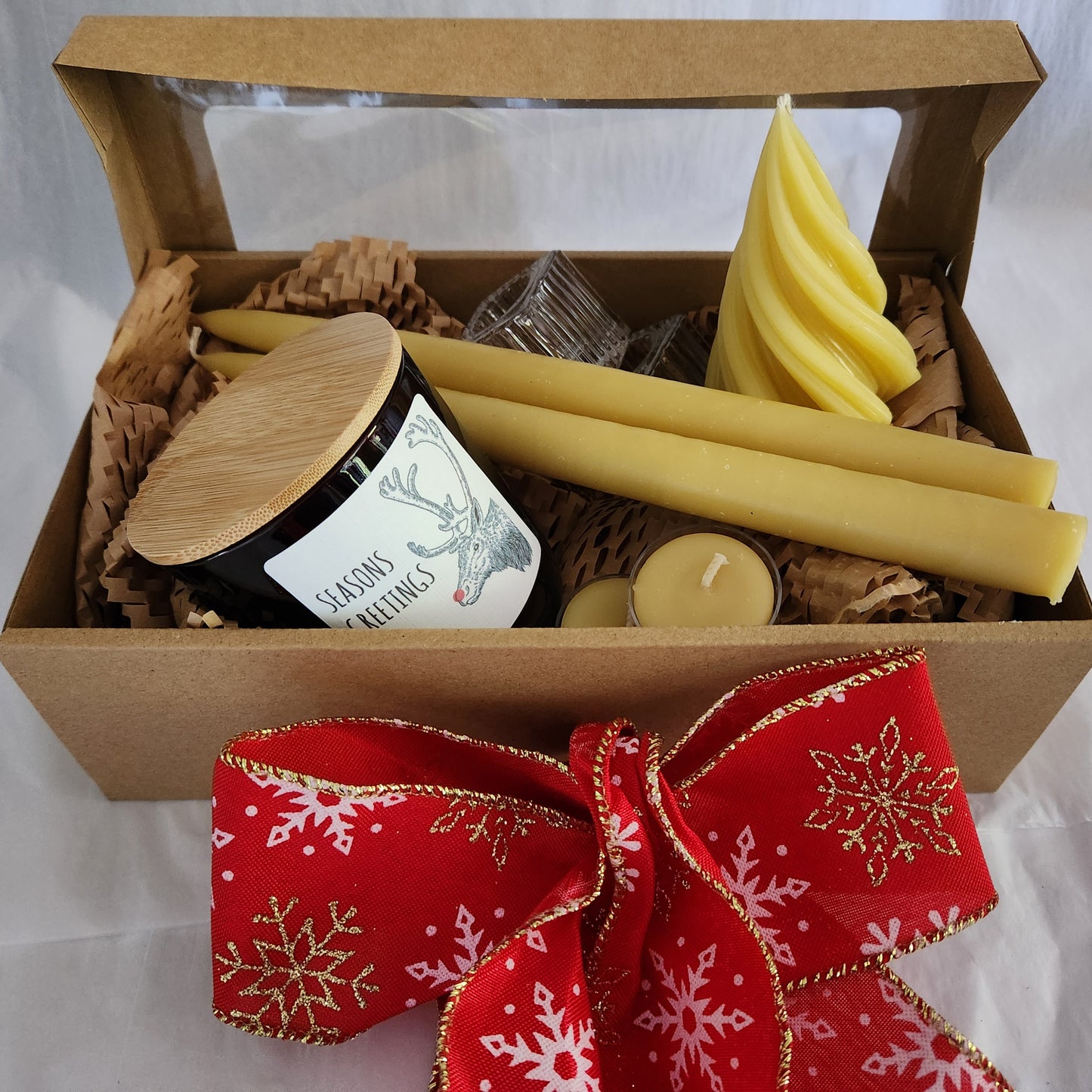 Christmas celebration beeswax candles gift pack