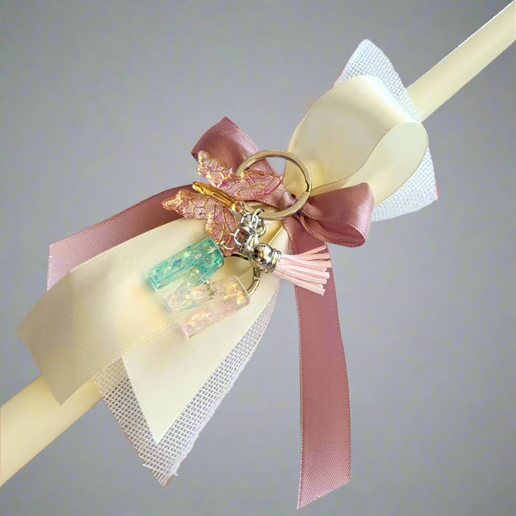 Orthodox Easter Lambathes - Candles for girls - letter keyring