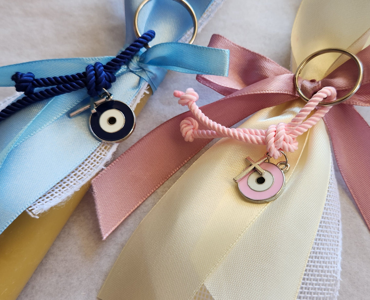Easter Candles -Lambathes - Orthodox kids Lambades mati keyring 🧿