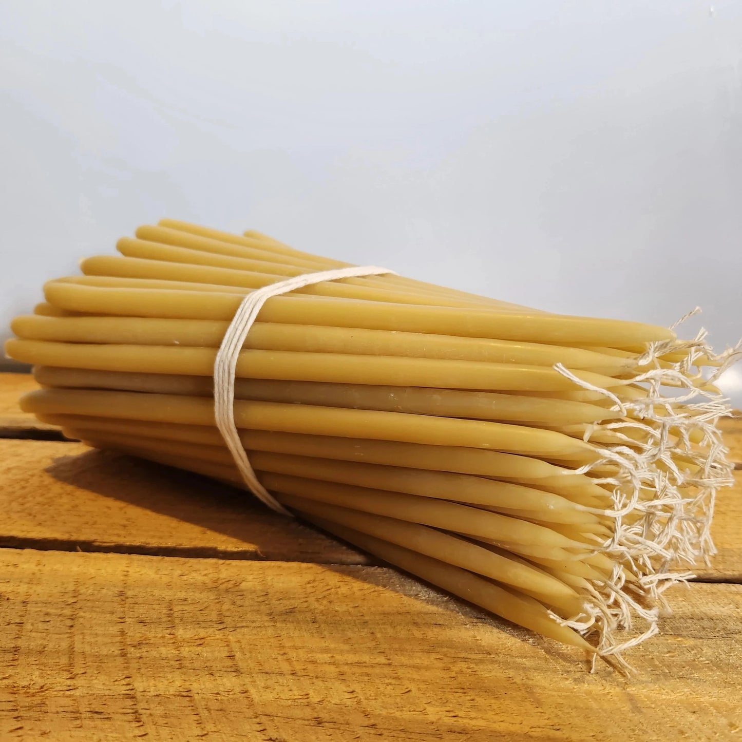 Australian Beeswax thin taper Candles 25cm 2+ hour burn time