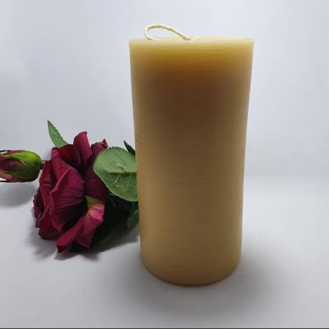 Australian beeswax column | pillar candle 15cm - 100 hour burn
