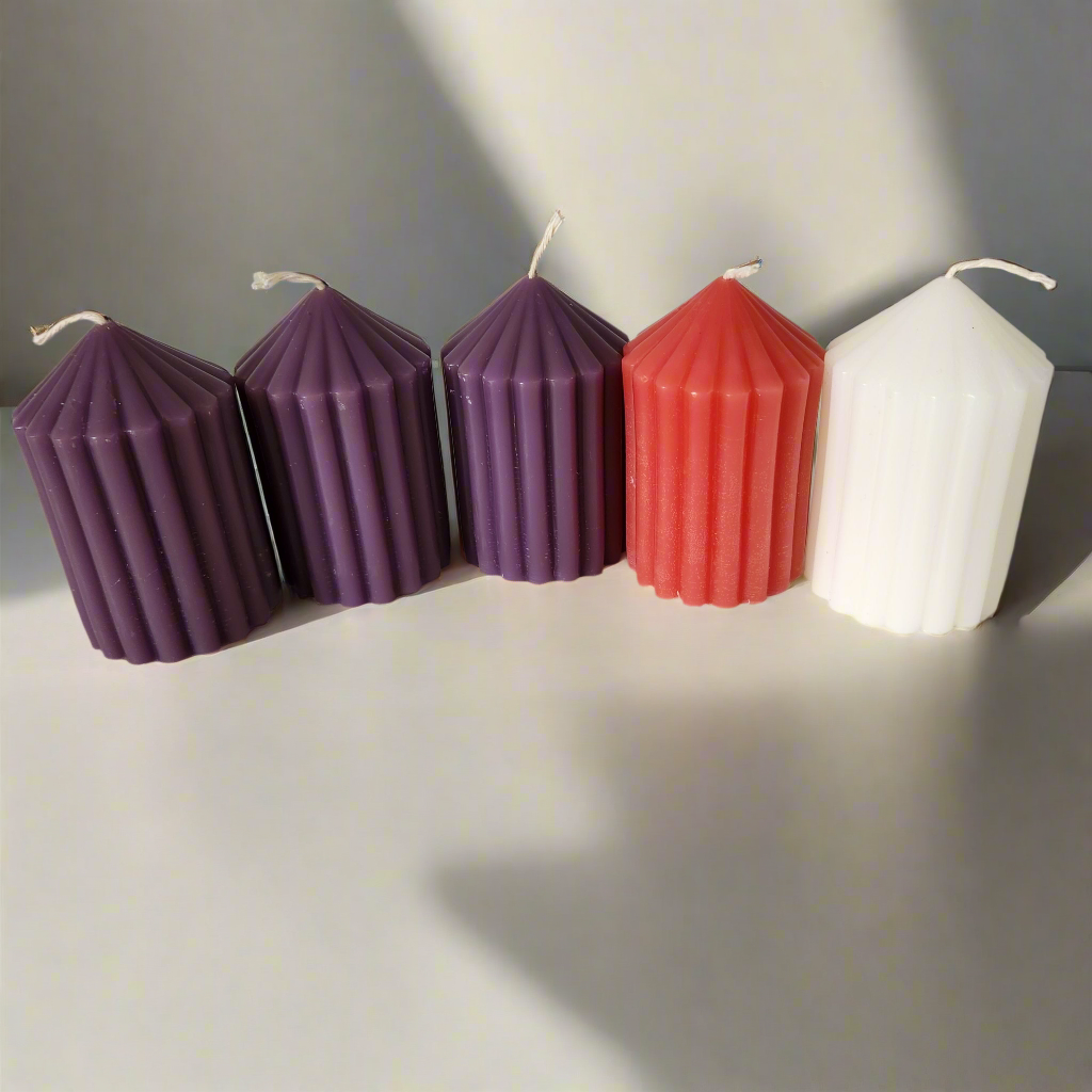 Christmas Advent Wreath Beeswax Pillar Candles