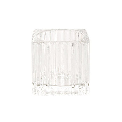 Tealight glass holders with beeswax tealight candles