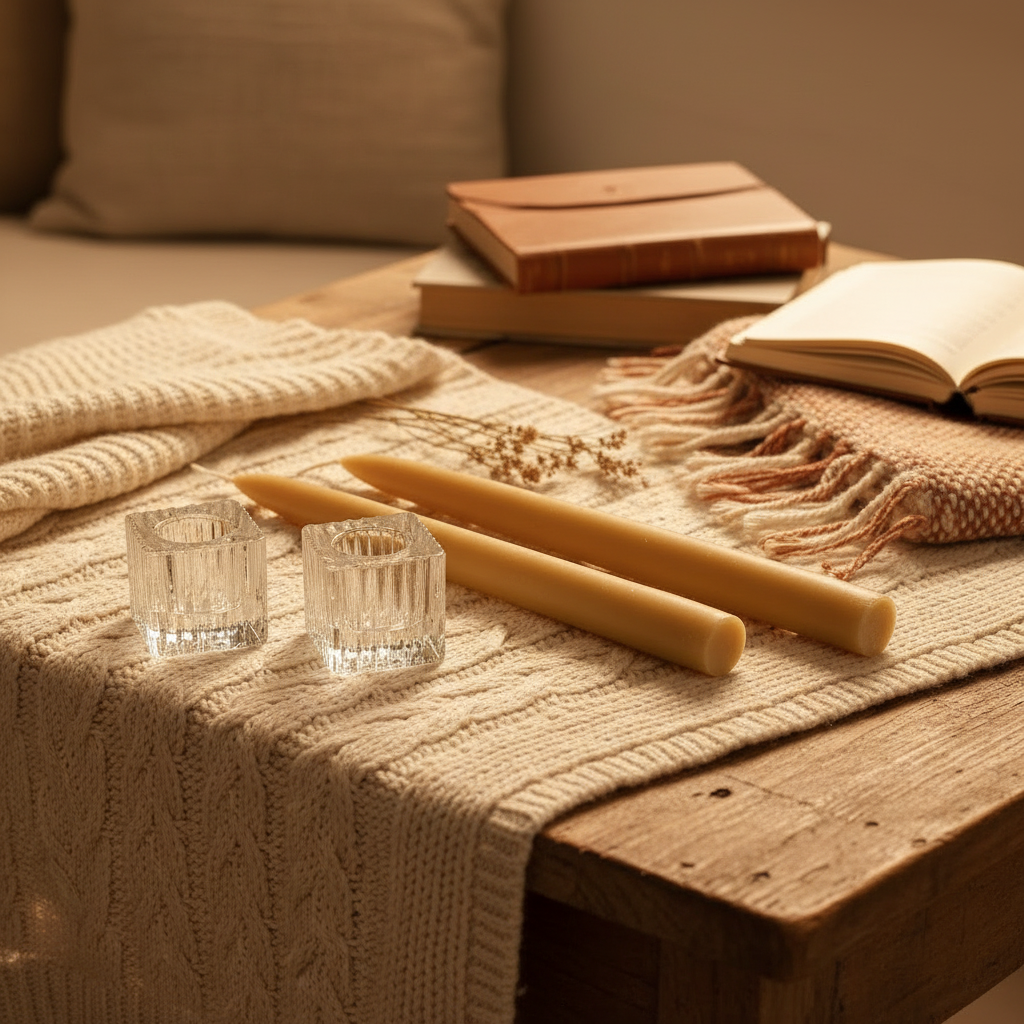 Taper candle glass holders