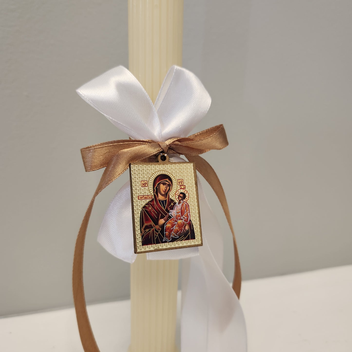 Beeswax Palm Sunday / Lambathes with icon- candles for Orthodox Easter