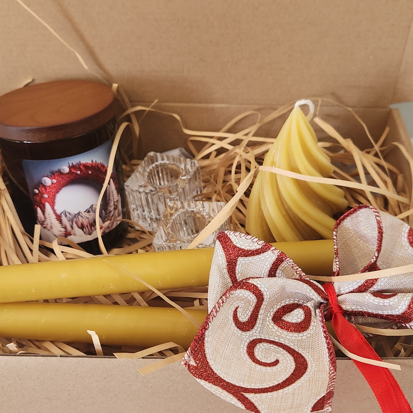 Beeswax Candle Christmas Gift Box