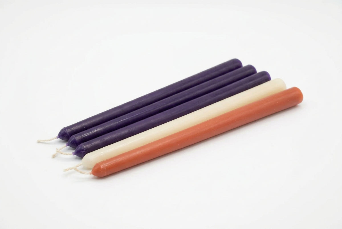 Beeswax Christmas Advent Taper Candles