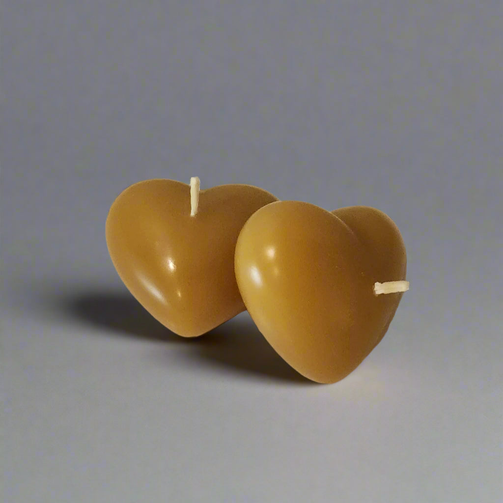 Beeswax Heart Candle