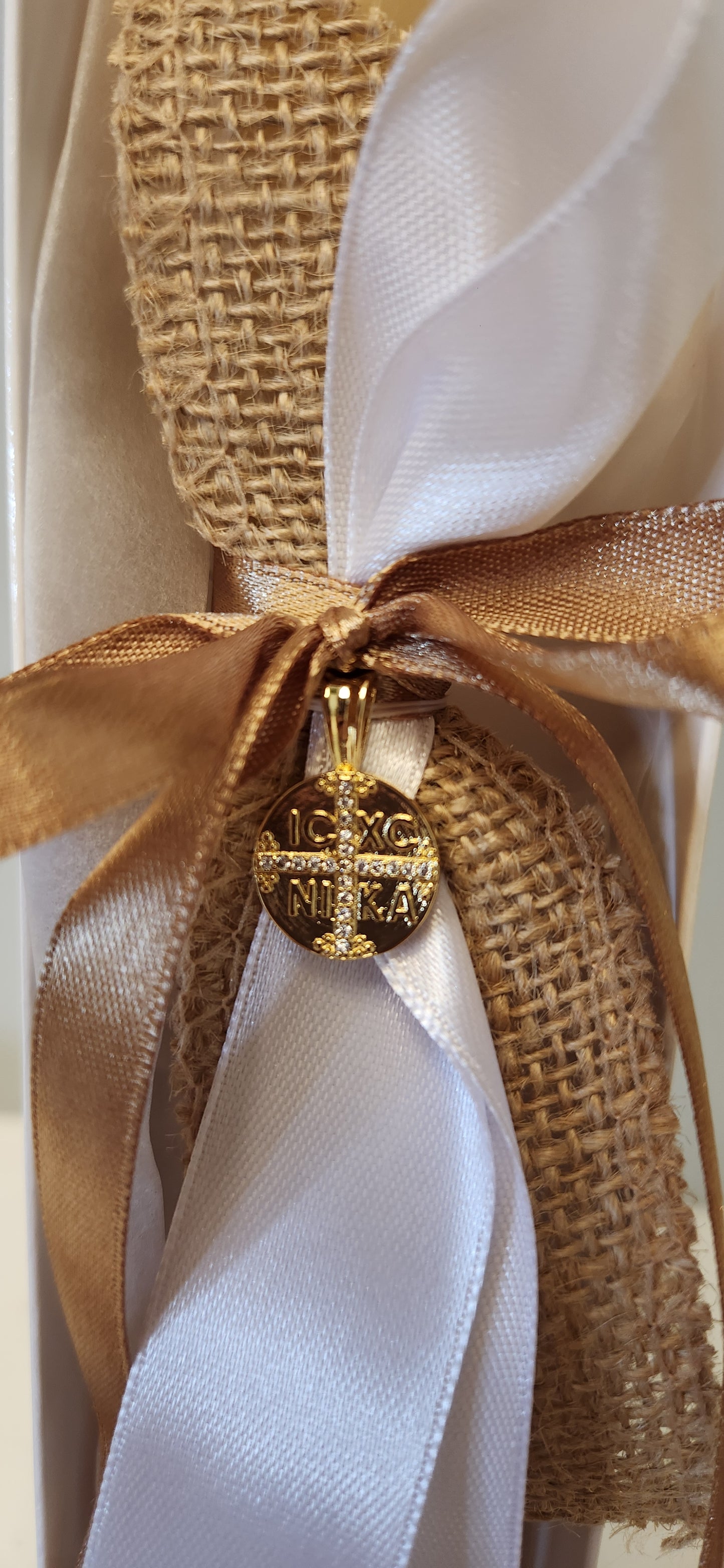 Beeswax candles for Orthodox Easter - Lambathes NIKA pendant