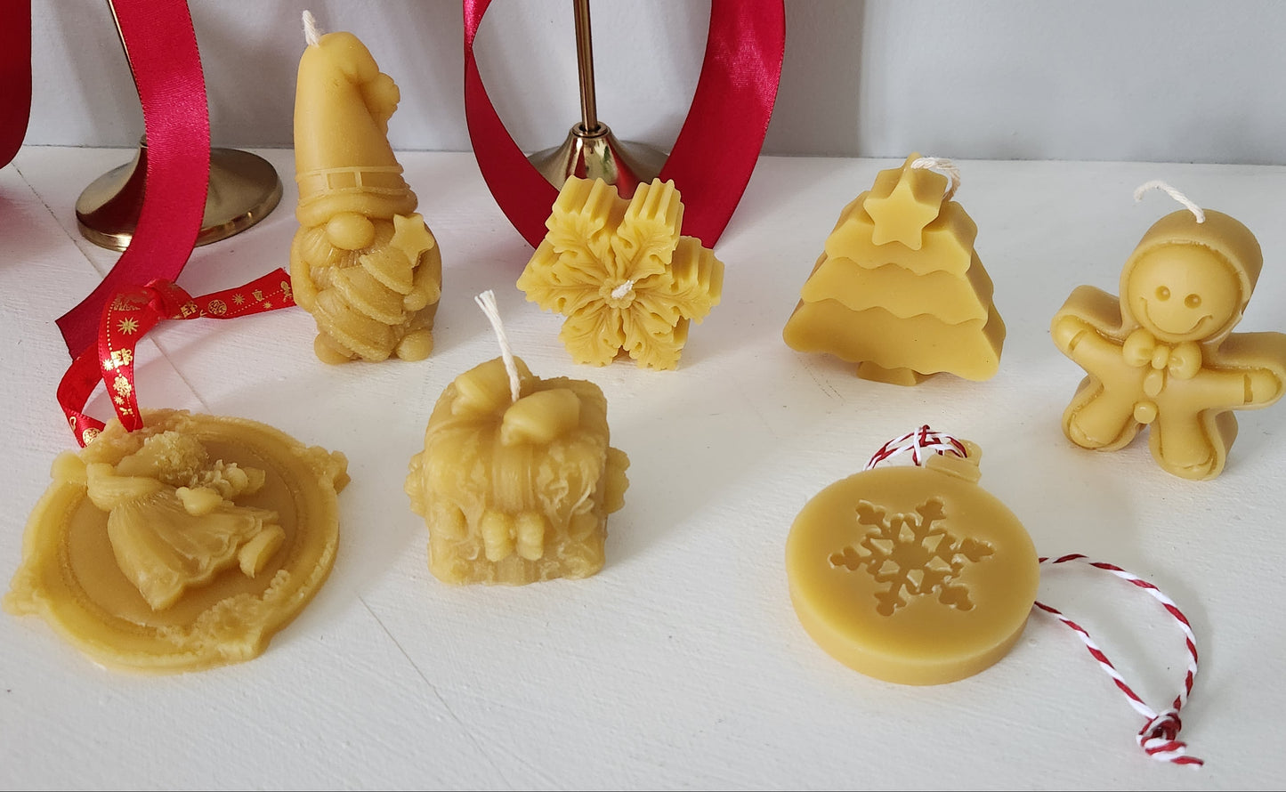 Christmas Novelty Beeswax Candle Deluxe Gift Box