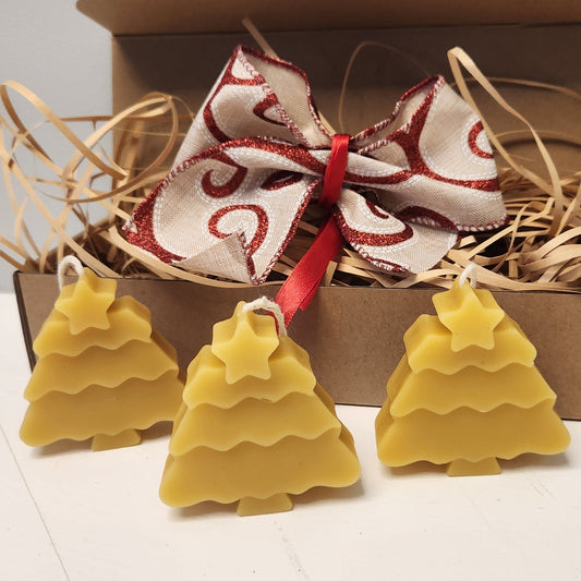 Beeswax Christmas Candles Mini Gift Box