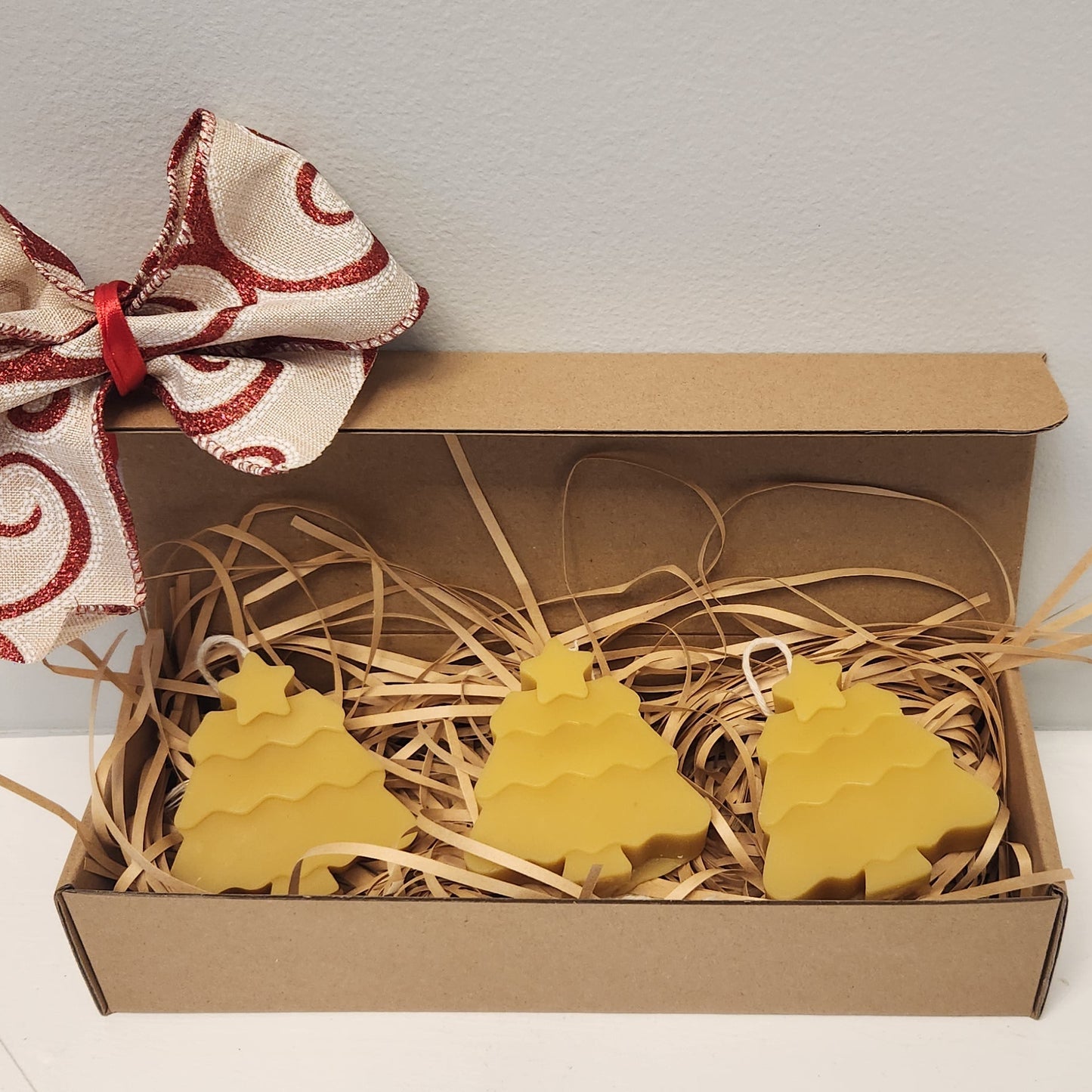 Beeswax Christmas Candles Mini Gift Box