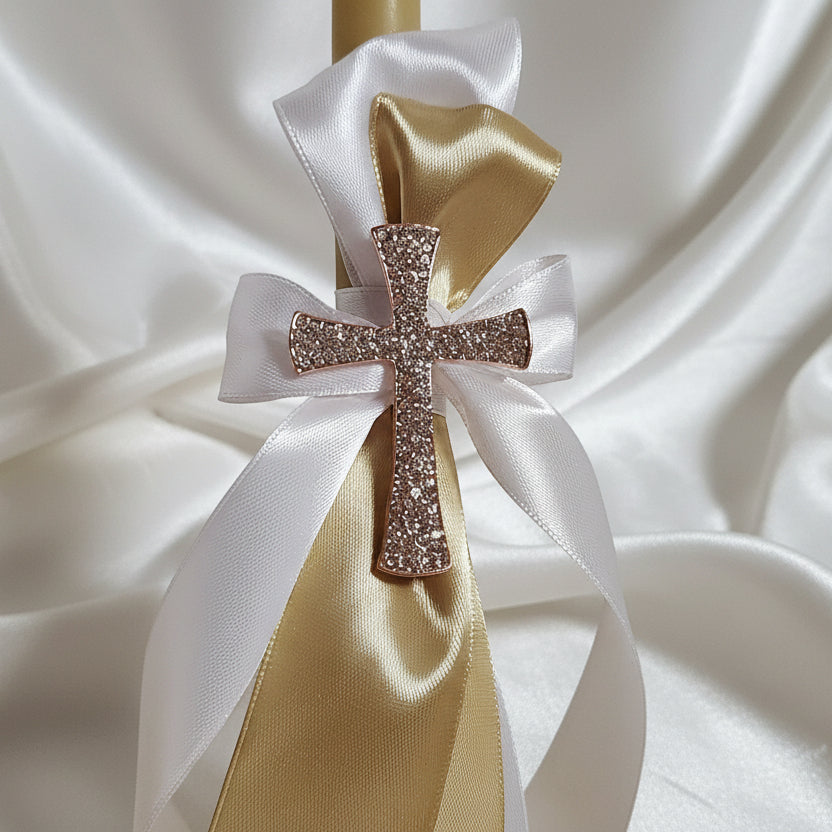 Beeswax Easter Palm Sunday Candles - Lambathes - Lambada diamante cross