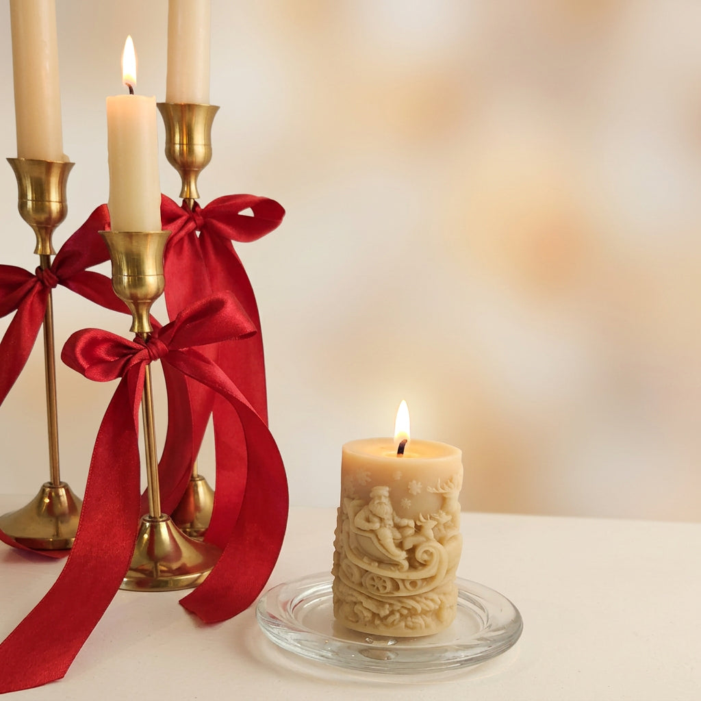 Glass Pillar Candle Plate
