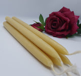 Pure Australian Beeswax Taper Candles 25cm 6+ hour burn time