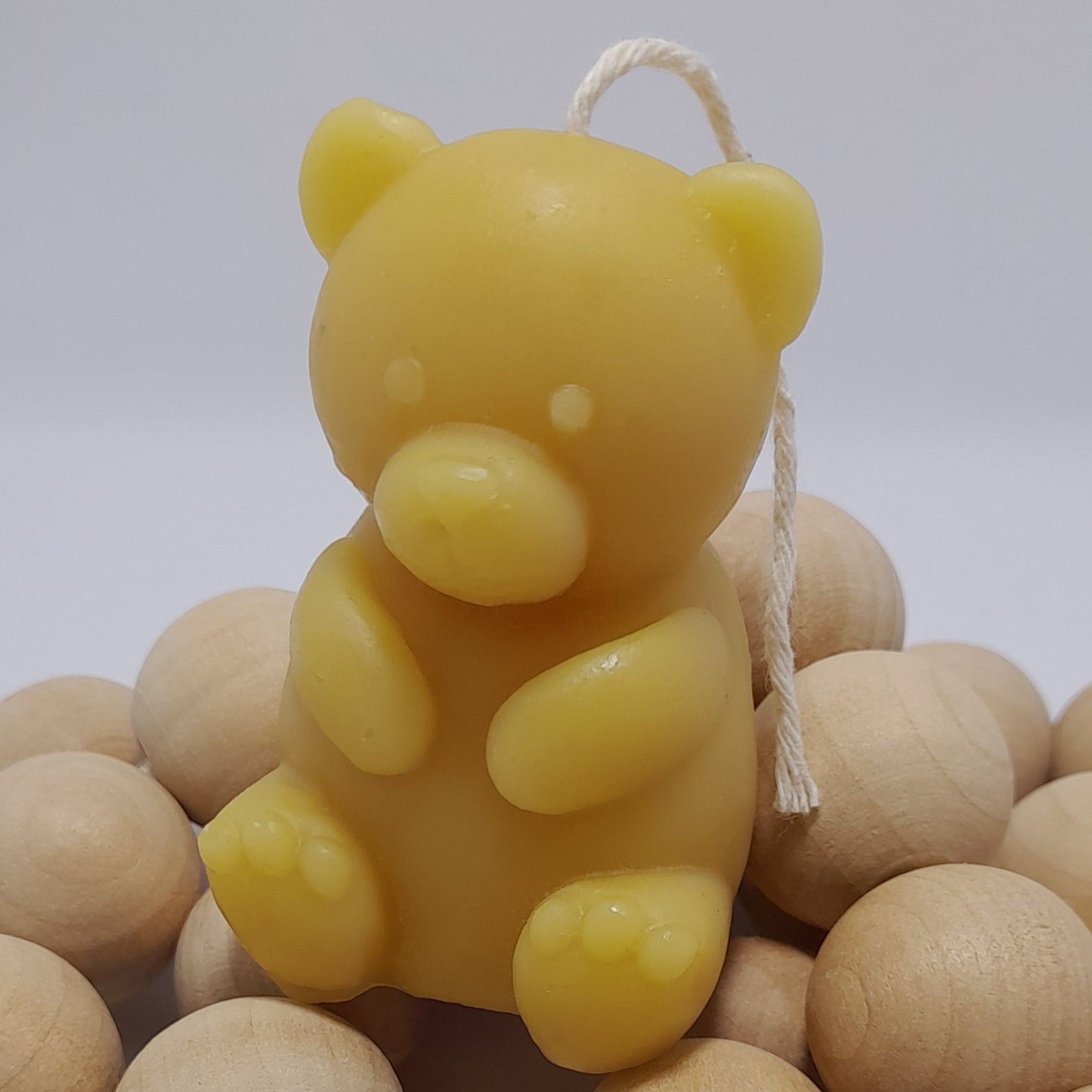 Beeswax teddy bear decorative birthday christening bonbonniere candle