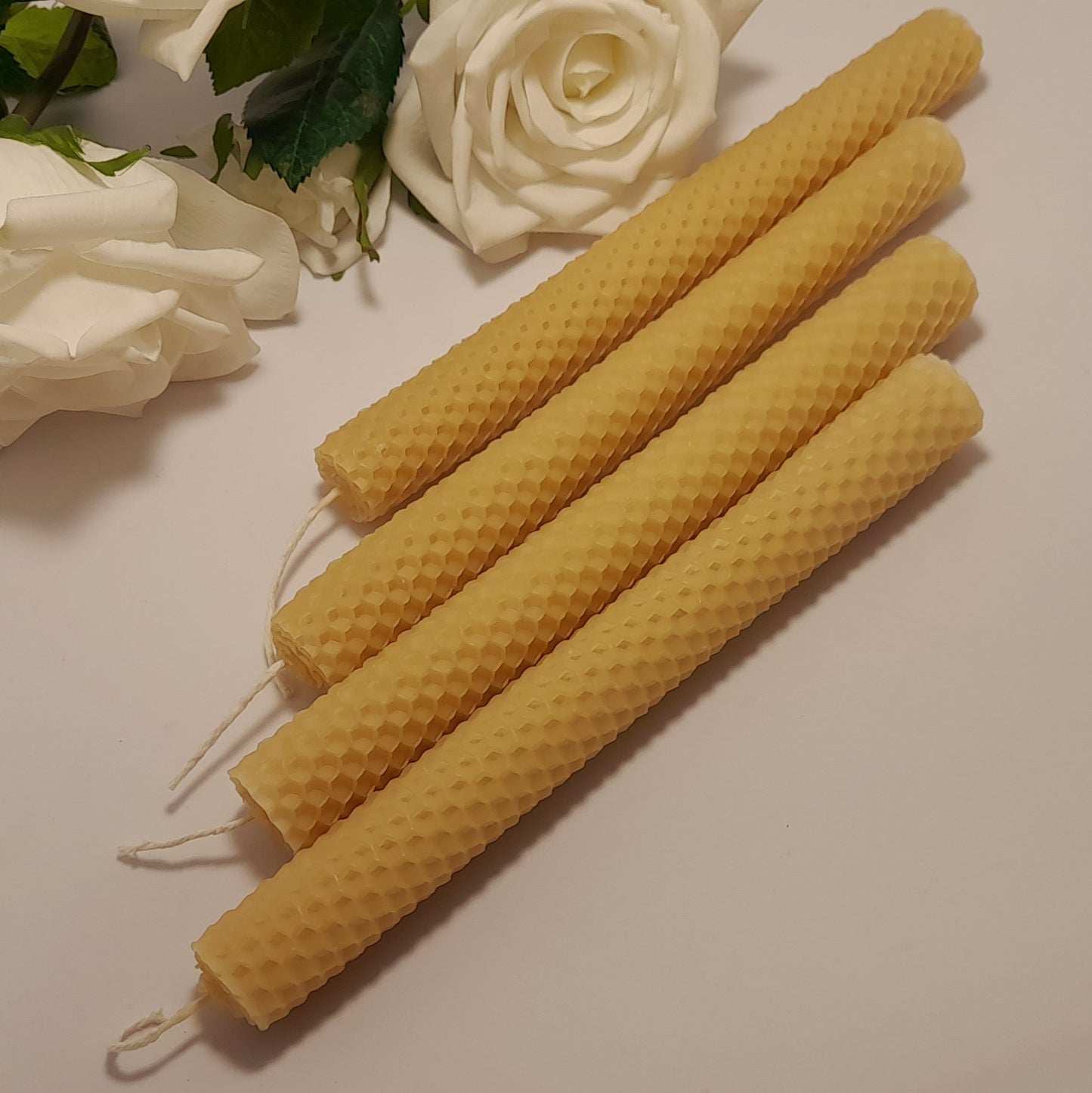Honeycomb Beeswax rolled dinner | taper candle