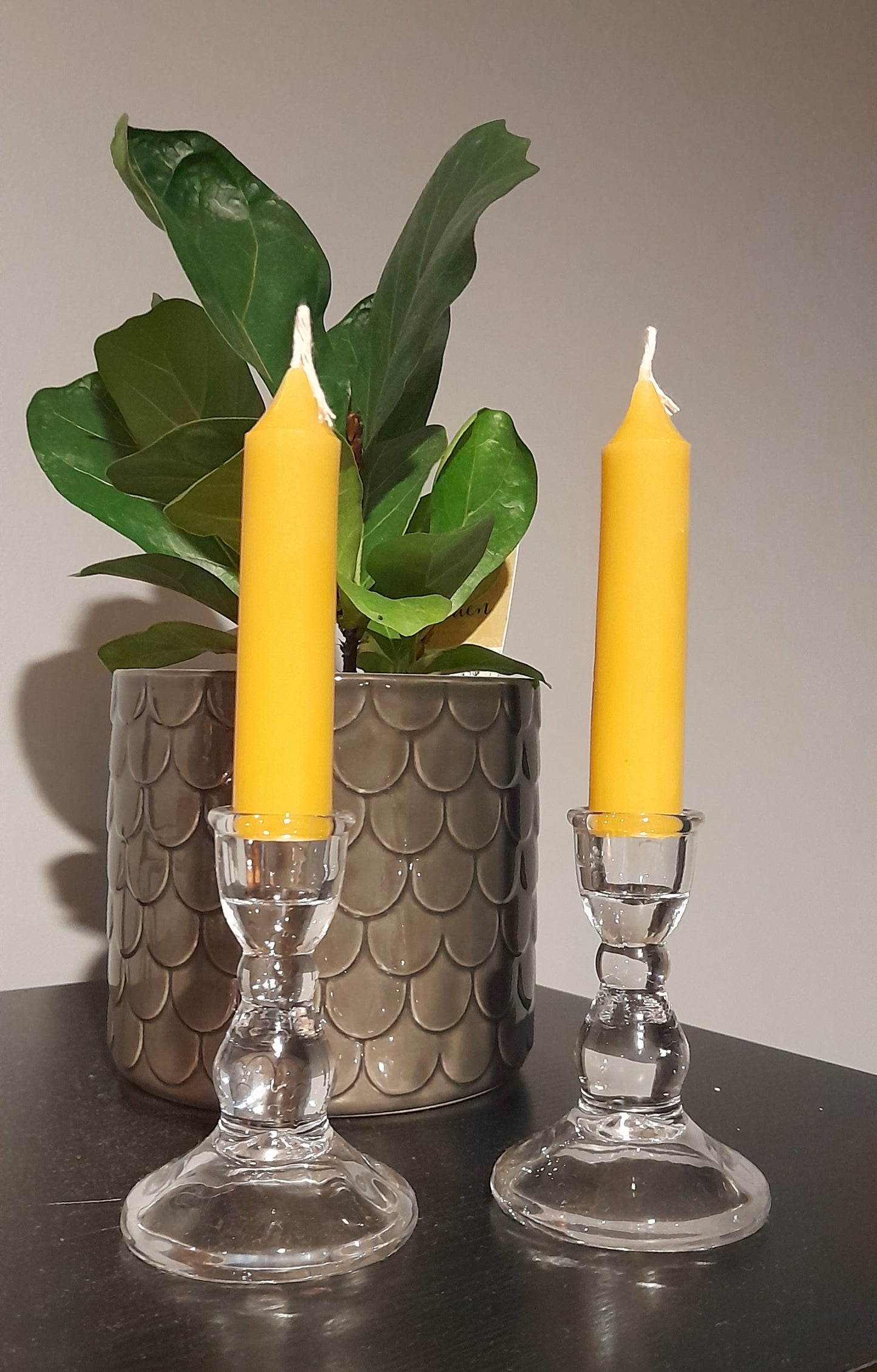 Mini Beeswax dinner taper candles 10cm x 2cm