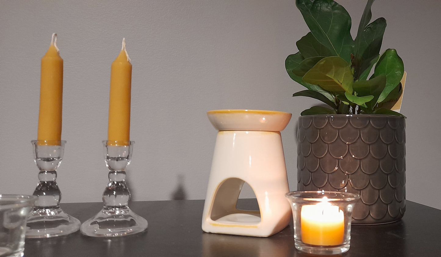 Mini Beeswax dinner taper candles 10cm x 2cm