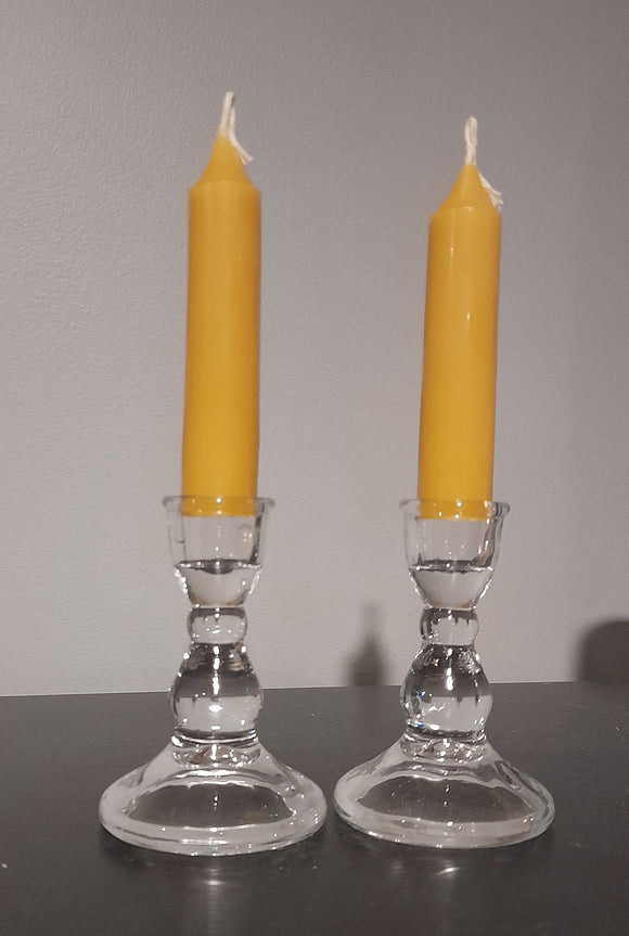 Mini Beeswax dinner taper candles 10cm x 2cm
