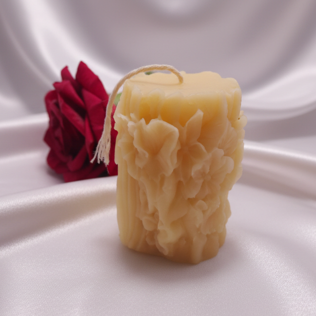 "She" Beeswax 3D pillar candle sculptured face