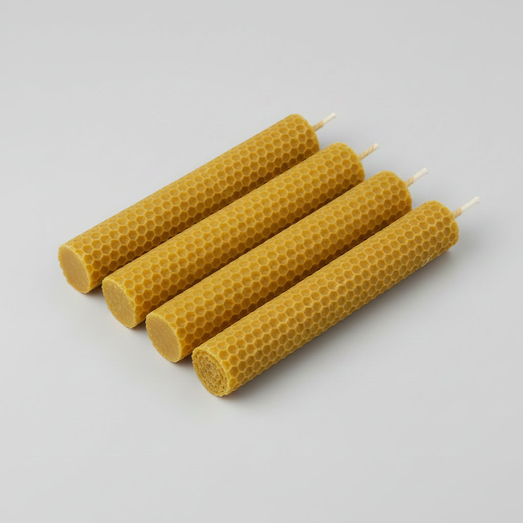 Honeycomb Beeswax rolled dinner | taper candle