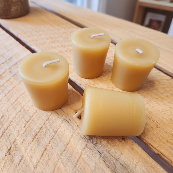 Beeswax votive refill candles