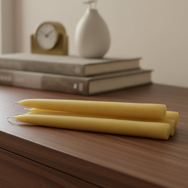 Australian Beeswax Taper Candles 25cm 9+ hour burn time