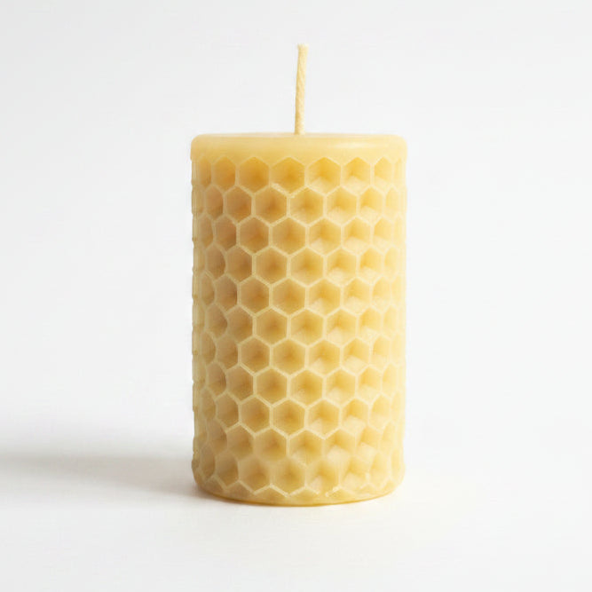 Pure Australian beeswax honeycomb pillar