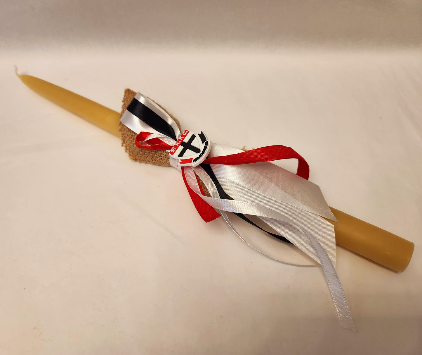 Orthodox Easter Lambathes footy theme / Palm Sunday decorative beeswax taper candles