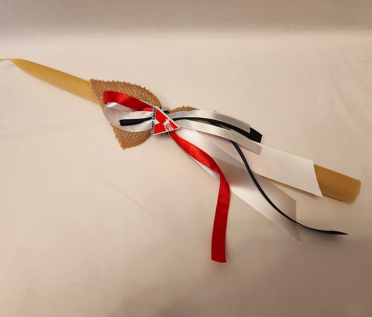 Orthodox Easter Lambathes footy theme / Palm Sunday decorative beeswax taper candles