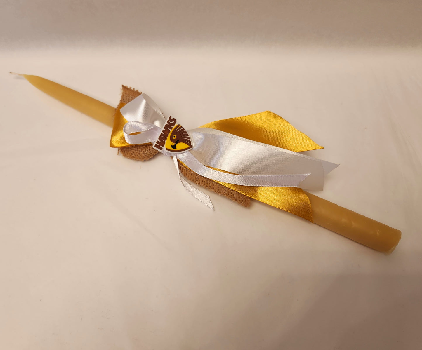 Orthodox Easter Lambathes footy theme / Palm Sunday decorative beeswax taper candles