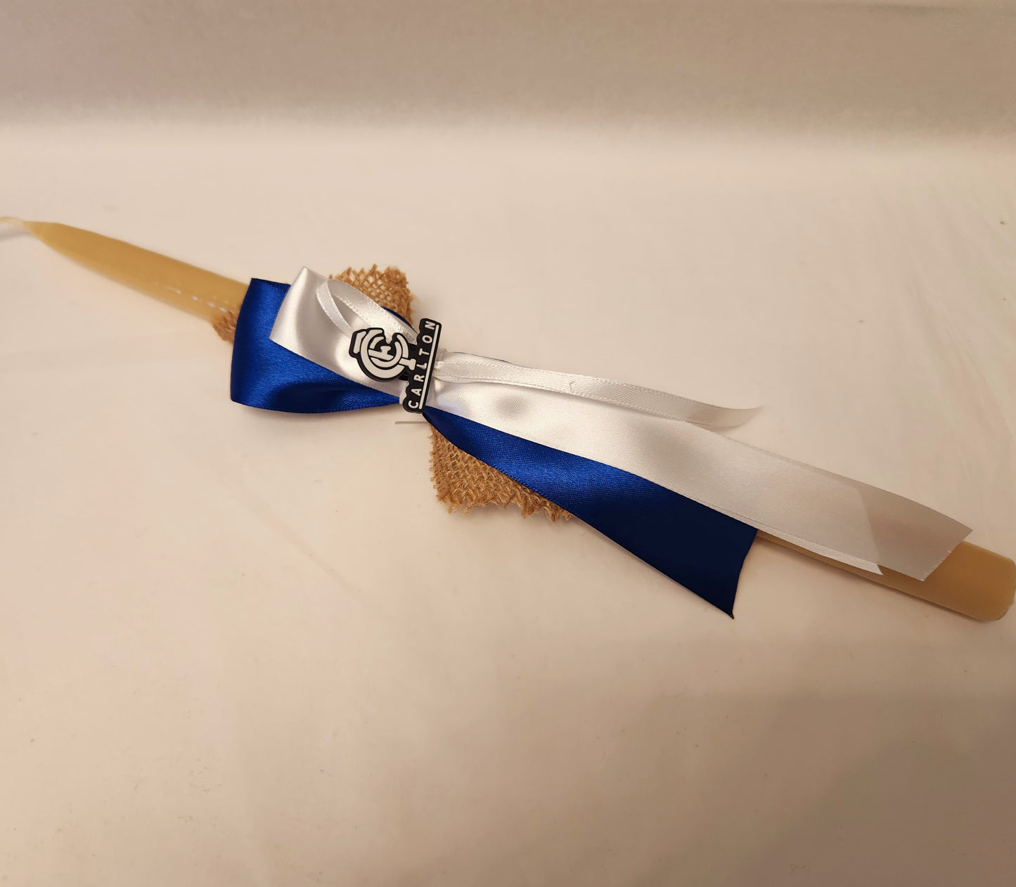 Orthodox Easter Lambathes footy theme / Palm Sunday decorative beeswax taper candles