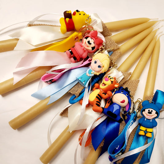 Beeswax Easter Palm Sunday Candles -  Lambathes character  theme
