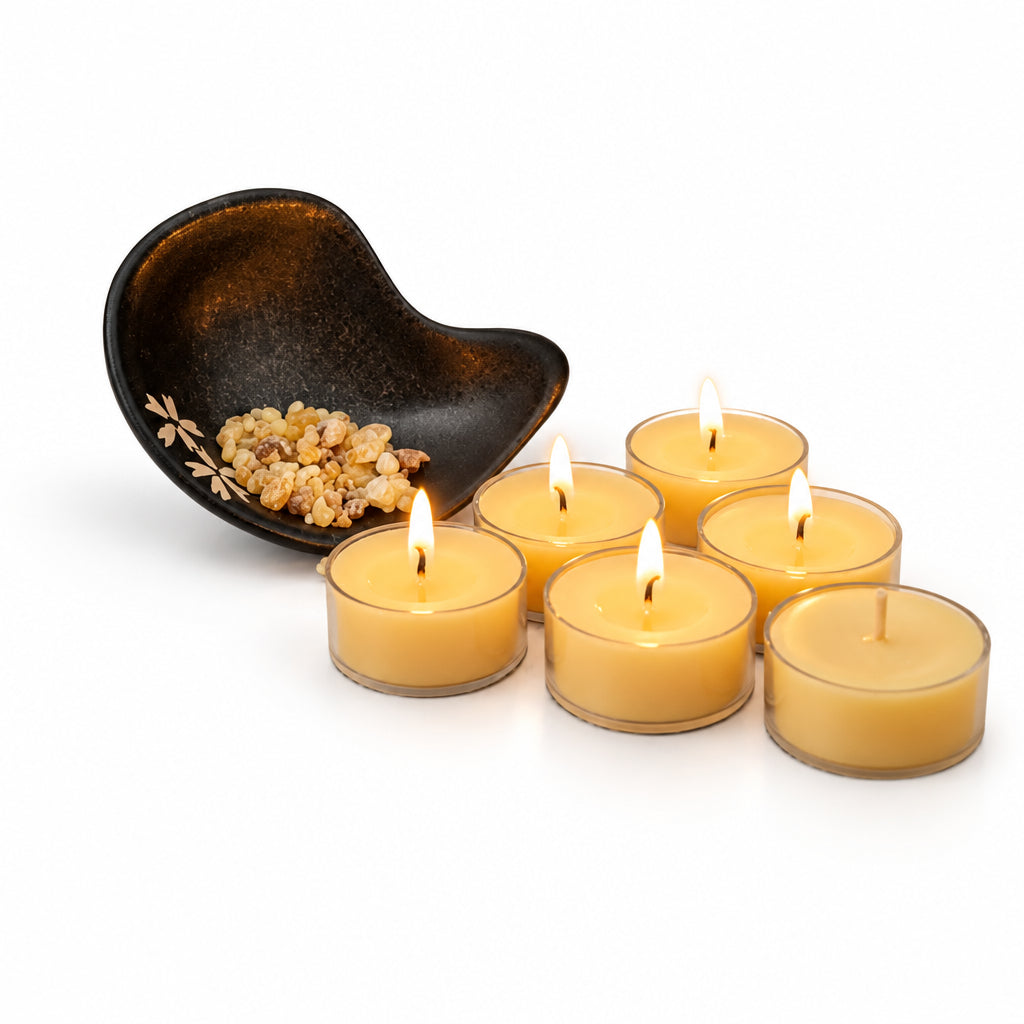 Frankincense scented Beeswax tealight candles