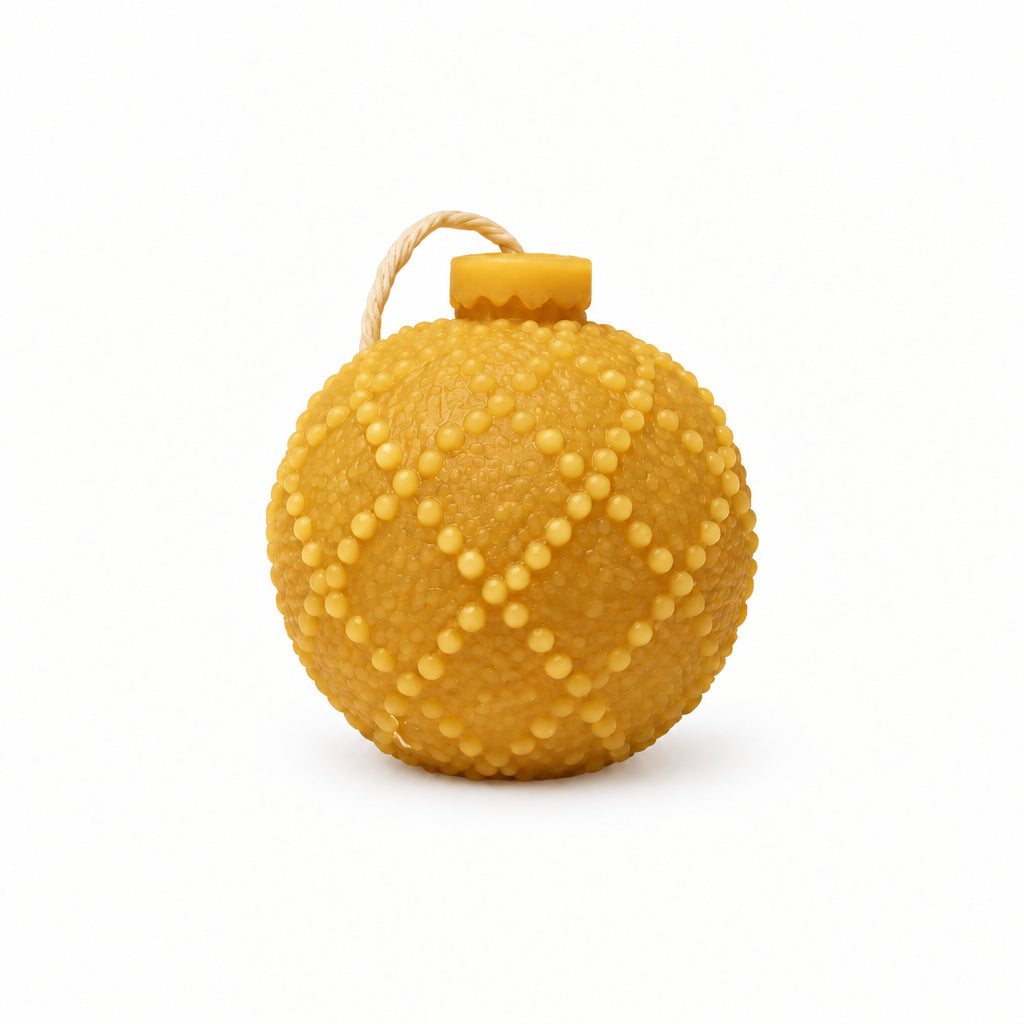 Bauble beeswax pillar - Christmas novelty candle