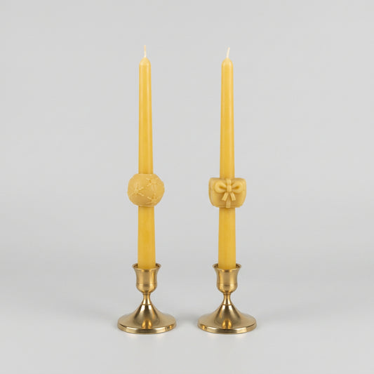 Christmas decorative beeswax taper candles