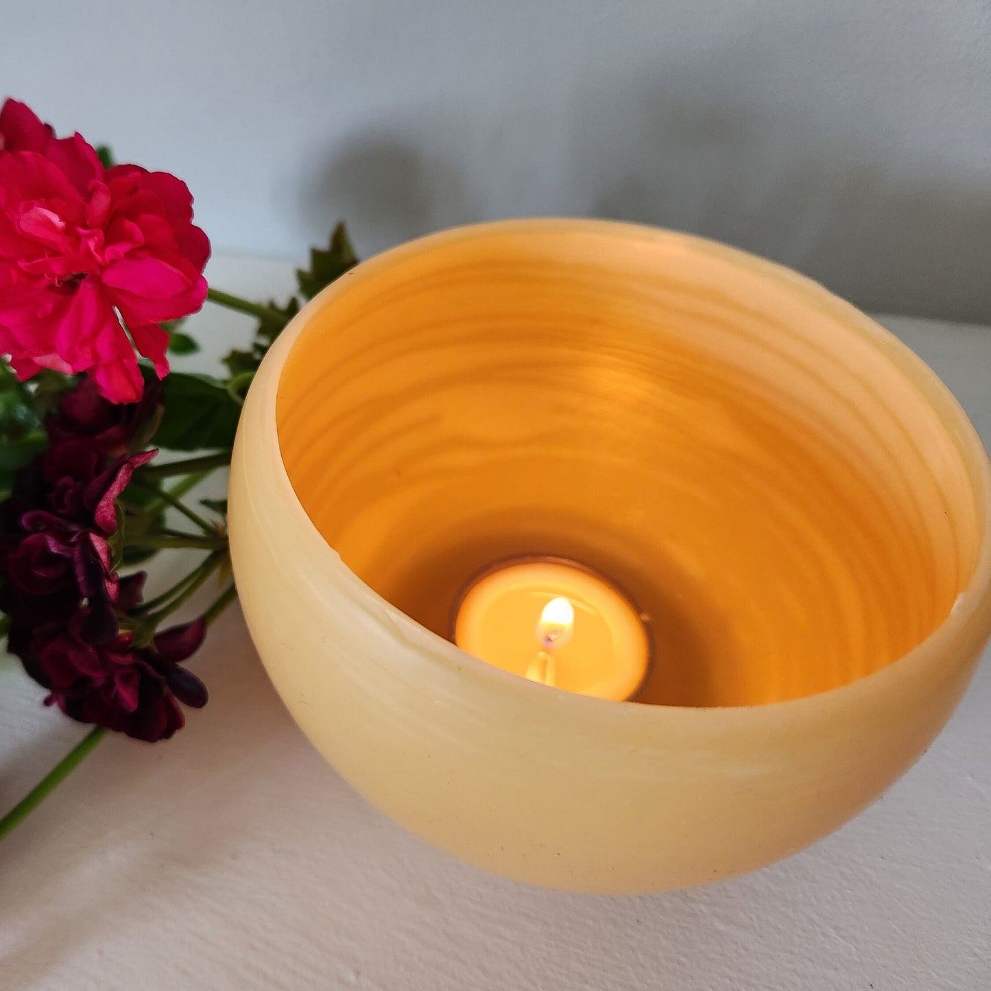 Beeswax Luminary candle bowl |  Lantern