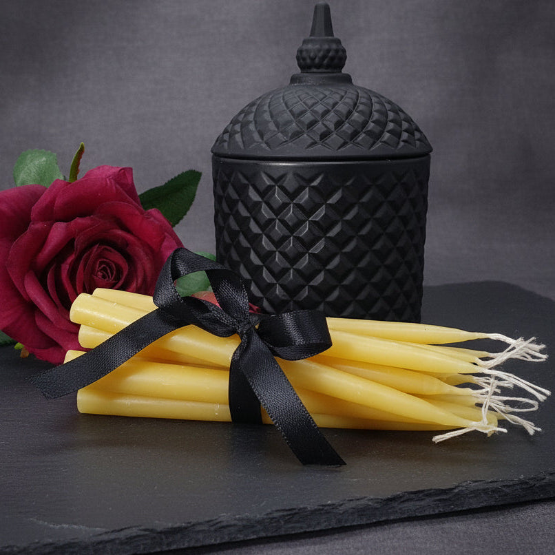 12 Beeswax Birthday Candles MINI Sticks
