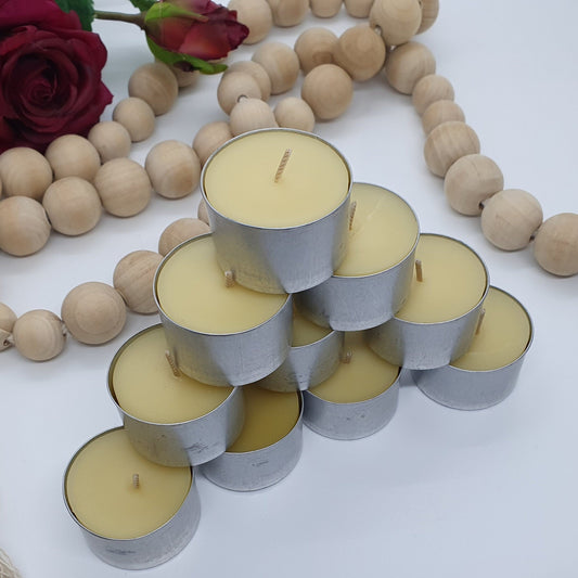 Beeswax Tealights candles aluminum cup | 7 -8 hour burn time