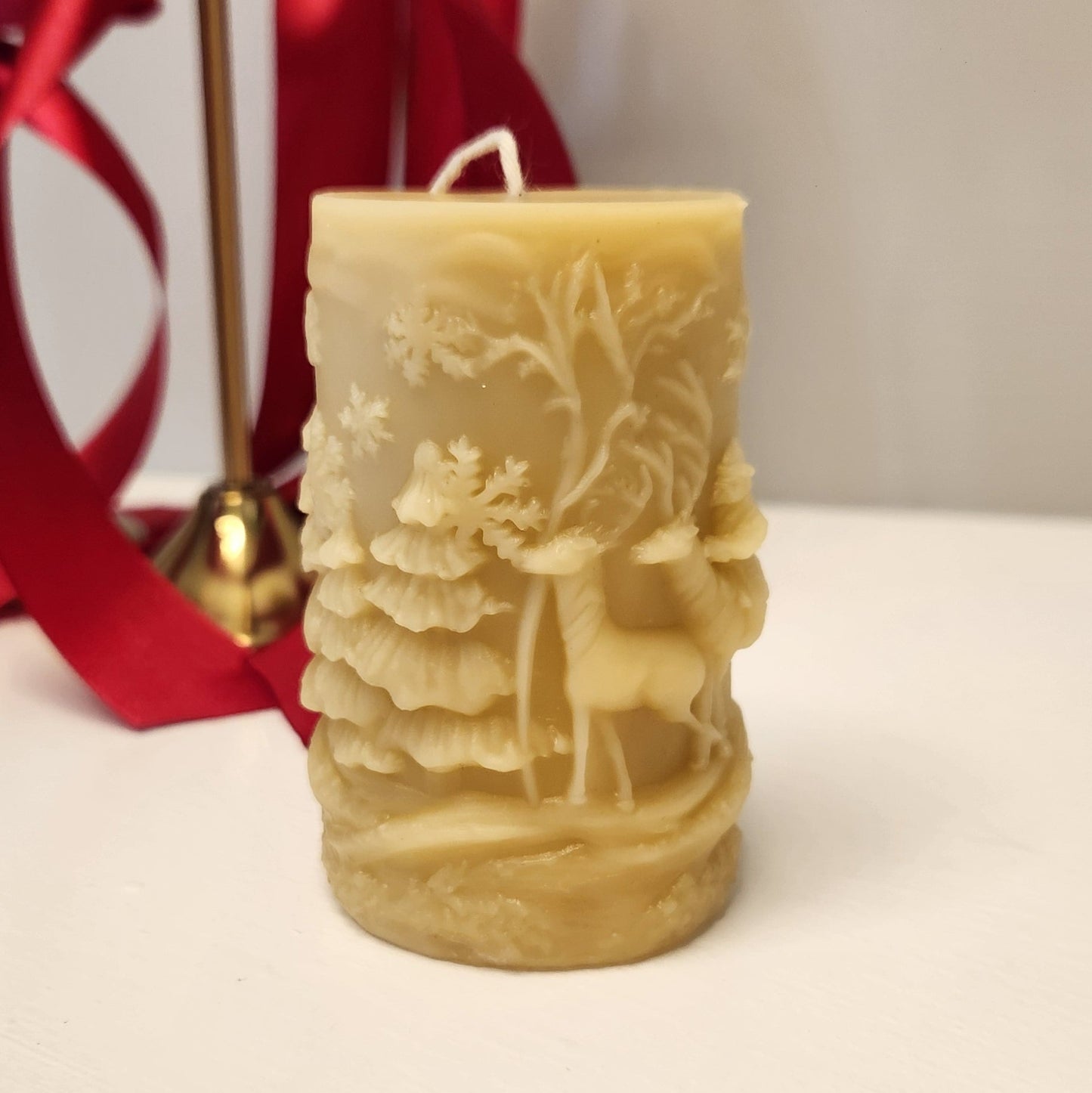 Deluxe Christmas Novelty Beeswax Candle Gift box