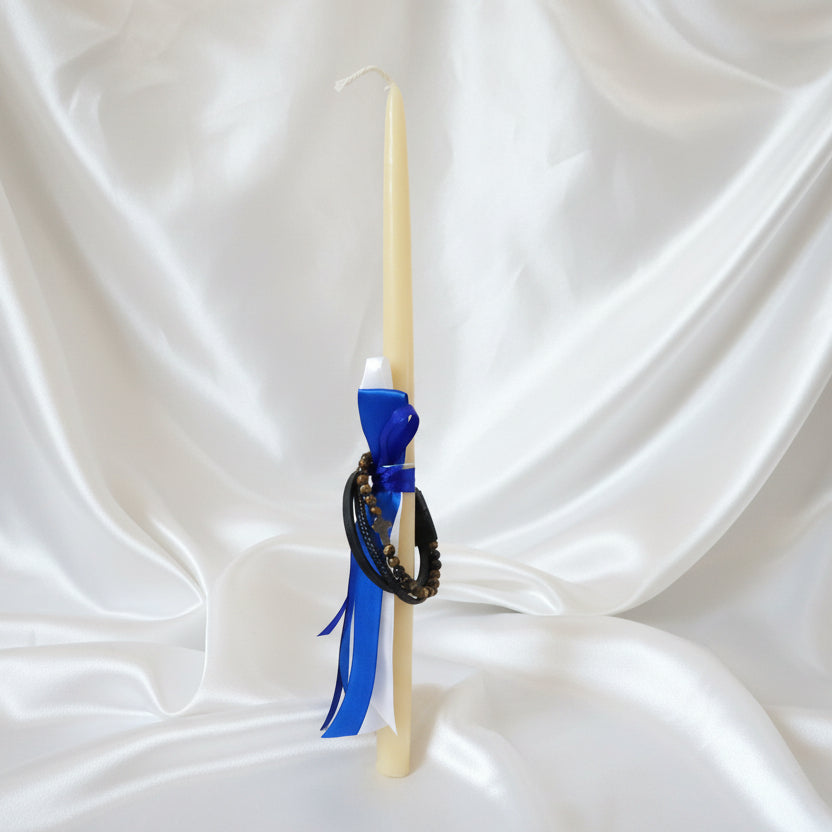 Orthodox Easter candles / Kids Lambathes for Palm Sunday - leather bracelet boys